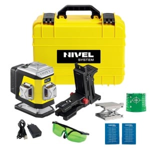 Nivela laser albastru in cruce Nivel System CL3B cu trepied SJJM1EX receptor CLS4 - Img 2