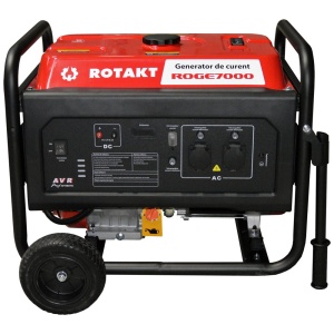 Generator de curent benzină Rotakt ROGE7000 6.8 KW, AVR, Voltmetru, Iesire12V, Consum Redus 3,12 l/h - Img 2