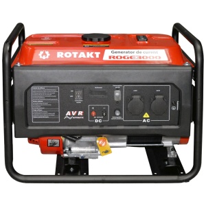 Generator De Curent Pe Benzină Rotakt ROGE3000 3.0 KW, AVR, Voltmetru, Iesire De 12V, Consum de 1,09L/oră - Img 2