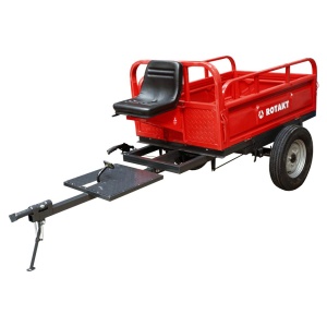 Remorca motocultor Rotakt REM600, capacitate maxim 500 kg, basculabila - Img 1