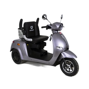Triciclu Electric Rotakt Navigator 2 Motoare De 400W Viteză 25 km/h Autonomie 80 km Baterie plumb-acid 60V 20Ah Greutate maximă 300kg, Fără permis - Img 1