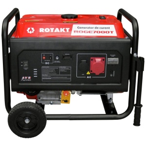 Generator De Curent Pe Benzină Rotakt ROGE7000T 6.8 kW, Trifazic, AVR, Voltmetru, Ieșire De 12V, Consum 3,12 l/h - Img 3