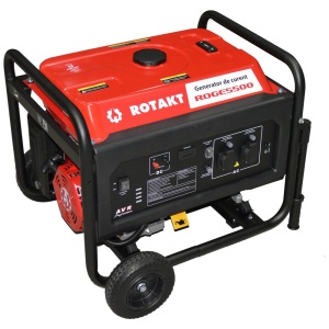 Generator De Curent Rotakt ROGE5500, 5.5 KW, AVR, voltmetru, Ieșire 12V, Autonomie 7 ore - Img 1