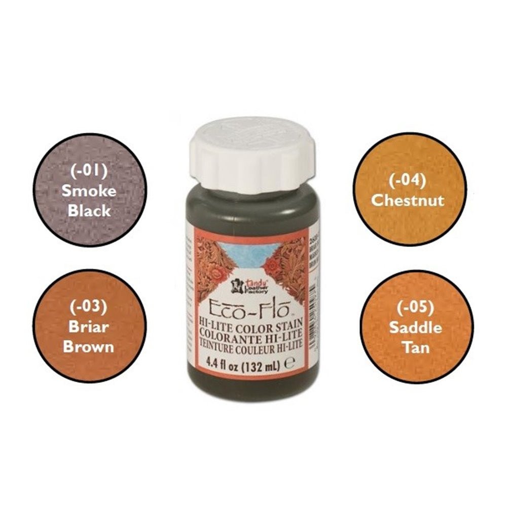 Eco Flo All In One Acorn Brown Leather Dye 4.4 fl. oz. (132 ml)