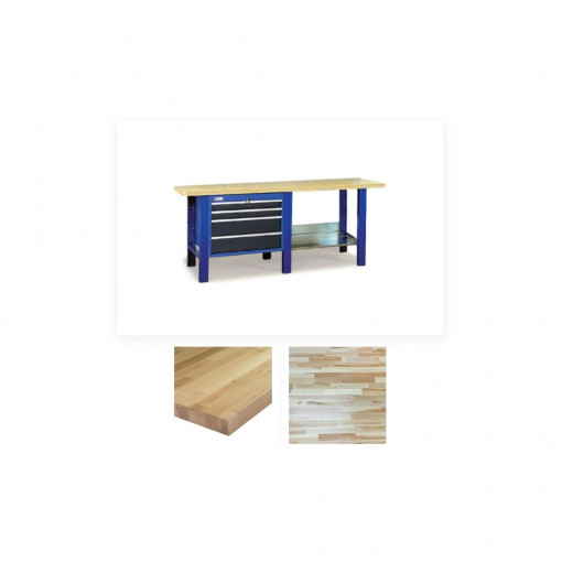 2000-25 Banc de lucru 2000 mm cu blat din lemn de fag multistrat