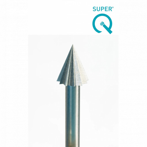 Freza conica NN (r) 45grd SUPER Q, 6 buc, pentru bijutieri, Niqua
