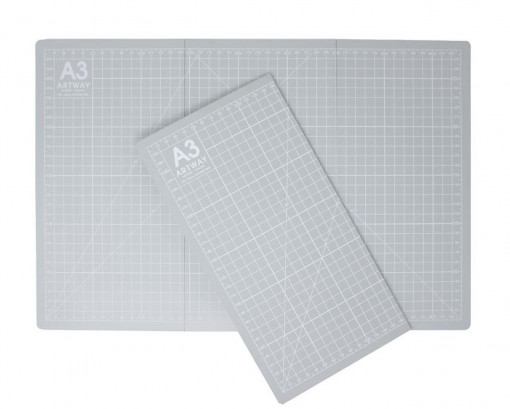 Placa taiere autovindecabila HOBBY 2 fete, 3 mm GRI format A3