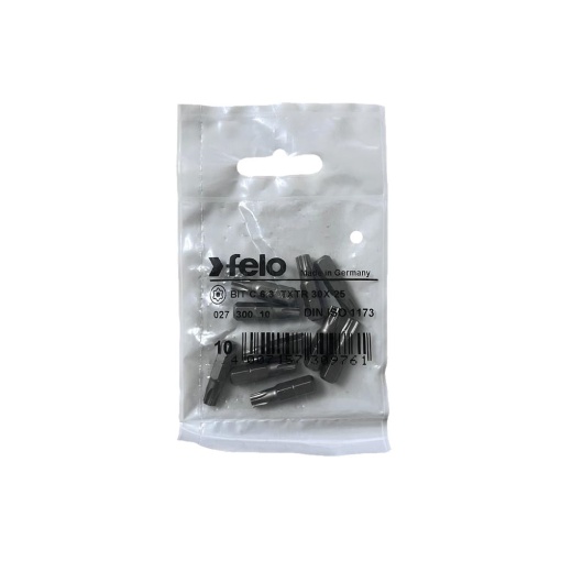Set 10 biti Felo, seria Industrial profil Torx TR, C6.3, TTX30, 25mm