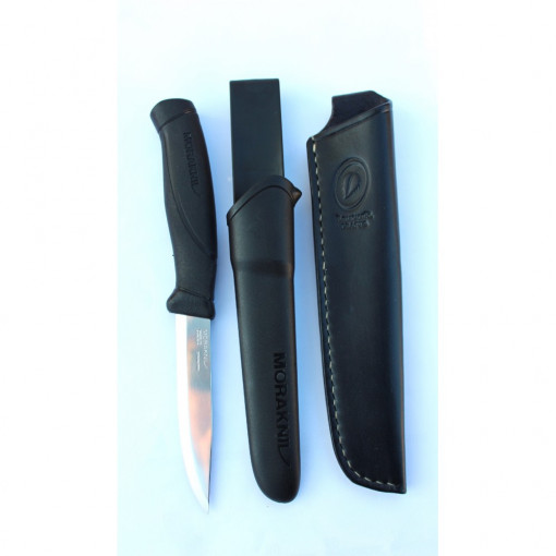 Teaca neagra din piele naturala pentru cutite Morakniv