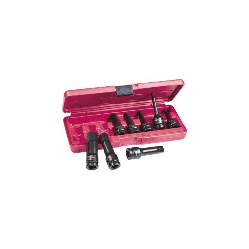 Trusă chei hexagonale de impact WGB 1/2", 8 piese, crom-vanadiu, Ius Brasov