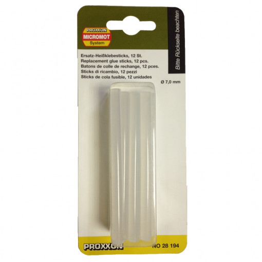 Batoane de adeziv, transparente, universale, 12 buc, 7x100mm