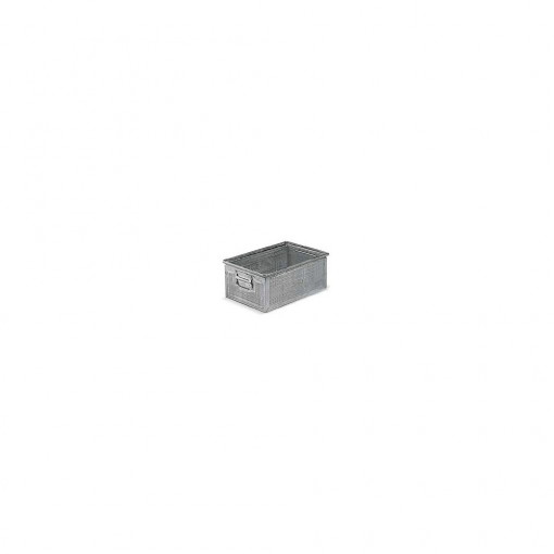 Cutie depozitare perforata, cu manere, 450x300x200 mm, ˜ 3 mm