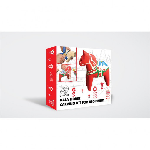 DIY02 Trusa de sculptura cai Dala - Kit complet de incepere pentru adulti, adolescenti si copii, BeaverCraft