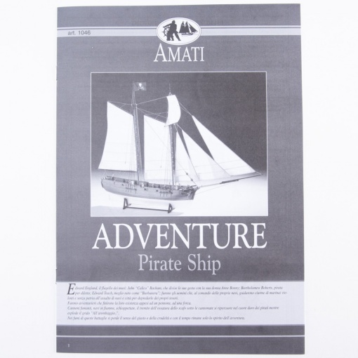 Planuri constructie navomodel Amati Adventure - Nava de pirati 1760