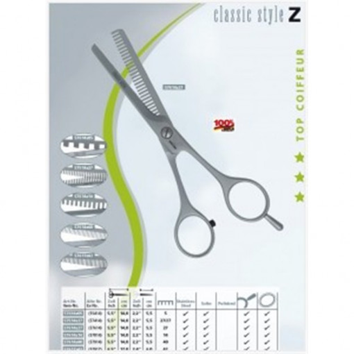 557614z Texturizare/ Foarfeca pentru frizerie/coafura 14 cm, Clasic Style, Kretzer