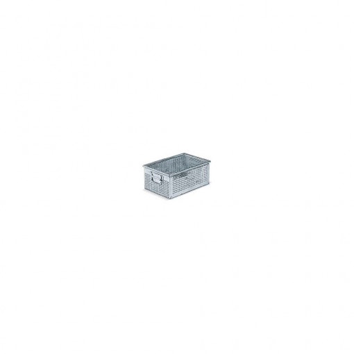 Cutie depozitare perforata, cu manere, 450x300x200 mm, ˜ 4.2 mm