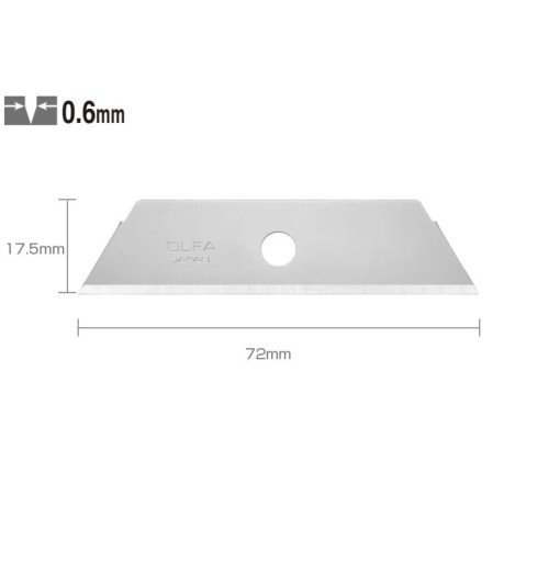 SKB-2/50B Set 50 lame trapezoidale, Olfa