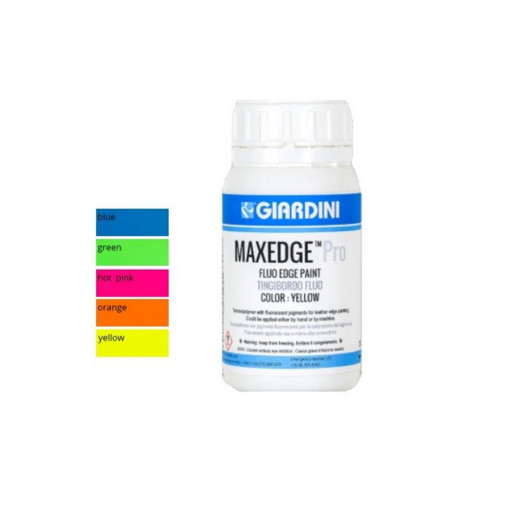 Vopsea pentru canturi piele fluorescenta MAXEDGE Pro Giardini Italia 1000ml.