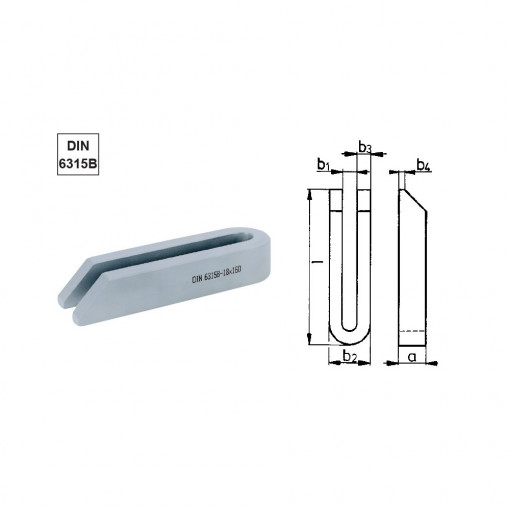 Bride de fixare tesite, DIN 6315-B