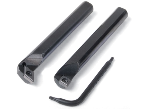 Scule de alezat dreapta cu insertii din carbura, 55° sau 80°, 10mm, pentru strung Sherline