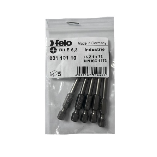 Set 5 biti Felo, seria Industrial profil Plus Minus, E6.3, Z1, 73mm