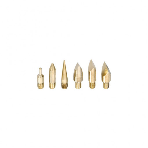 Set varfuri de scriere & desen pentru aparatul de pirogravura , 6 piese