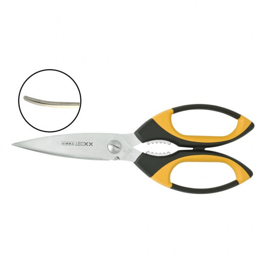 Foarfeca 20cm pt kevlar / fibra de carbon / compozite Kretzer curba cu o lama serata.