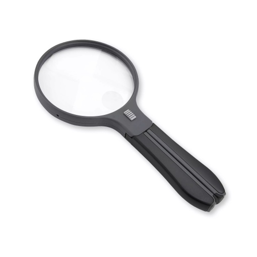 Lupa de mana Split Handle 10 cm cu iluminare led - Carson