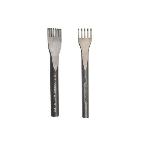 Set 2 dalti perforare cusaturi piele CS. Osborne & CO.