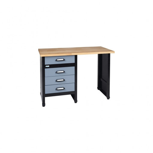 Banc de lucru 1200mm, cu 4 sertare