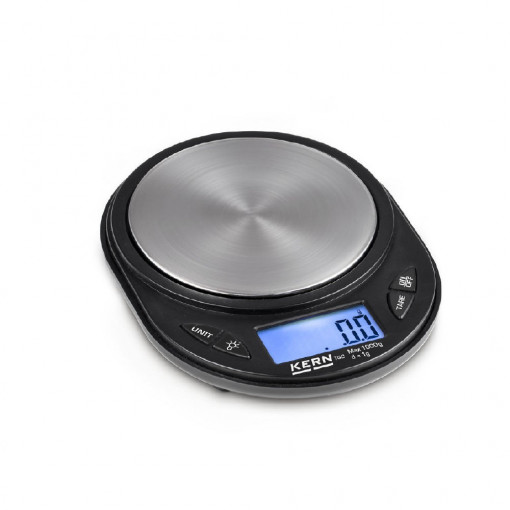 Cantar digital Kern, 500gr max, cu placa mare de cantarire pentru bijutieri