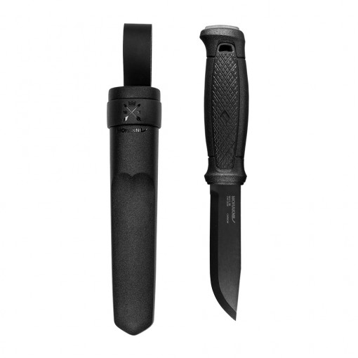 Cutit Mora Garberg CARBON BLACK cu teaca polimer, pt camping/outdoor/vanatoare