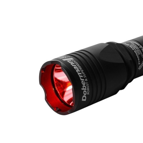 F02002BR Lanterna tactica Dobermann- lumina rosie, Armytek