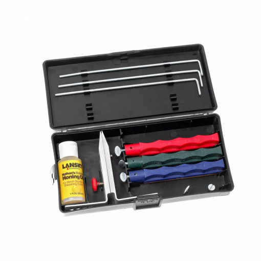 Set LANSKY Standard de ascutire de precizie a cutitelor cu 3 pietre