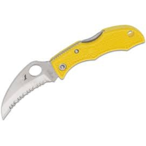 Briceag Ladybug™ 3 Salt™ Hawkbill FRN Yellow, Spyderco