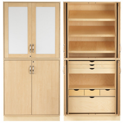 Dulap de depozitare cu usi de tabla/mesteacan CABINET 1 SJOBERGS