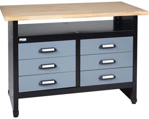 Banc de lucru 1200mm, cu 6 sertare