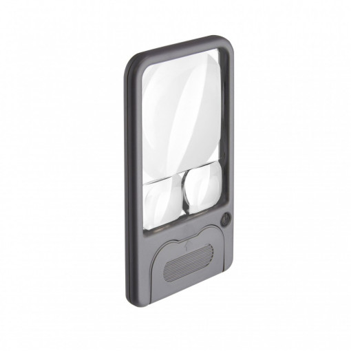 Lupa de buzunar cu LED multi-putere 2,5x, 4,5x și 6x - Carson