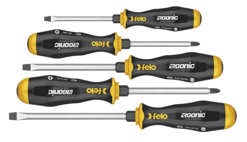 Set 5 surubelnite mecanice, Felo Ergonic 450, SL | PH, 5 piese