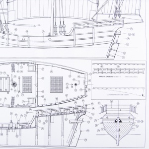 1010 Planuri constructie navomodel Amati Pinta, 1492 - Img 2
