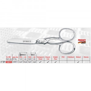 112611 Foarfeca de buzunar hobby/craft pentru stangaci, Kretzer - Img 2