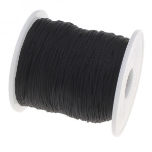 Ata 1mm neagra semicerata pentru cusut piele manual sau la masina, ITALIA