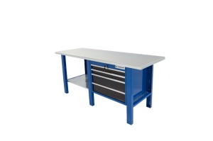 Banc de lucru metalic Werkmeister 2000-26, 2000 mm, 4 sertare