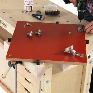 Banc de lucru pentru tamplarie NORDIC 1450 + dulap 0042, Sjobergs - Img 4