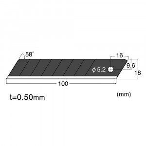 BL13P Set 10 lame cutter negre, EXTRA SHARP de tip L- 18 mm, NT Cutter - Img 4