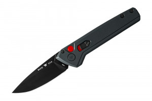 Briceag automat de vanatoare Buck Deploy Auto Burnt 0838GYS1-B, otel S35VN, maner aluminiu, Button Lock