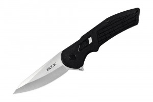Briceag de buzunar Buck Hexam 0261 (0261BKS-B / 0261ORS-B), otel 7Cr, maner PP/TPE, Button Lock