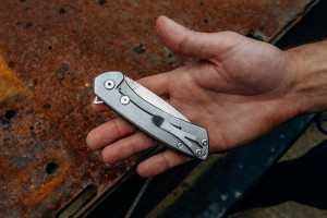 Briceag de buzunar Buck Onset 0040BKS-B, otel S45VN, maner G10 negru si cadru titan, Frame Lock - Img 12