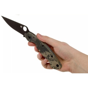Briceag Military™ Model G-10 Digital Camo / lama neagra, Spyderco - Img 7