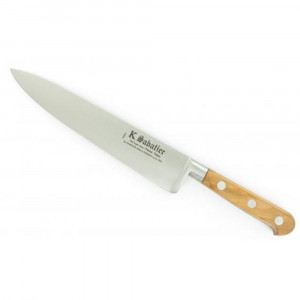 C-OL-1110-20 Cutit de gatit,olive, lungime 20cm, otel carbon, maner din lemn de maslin, Sabatier Au Carbone - Img 1